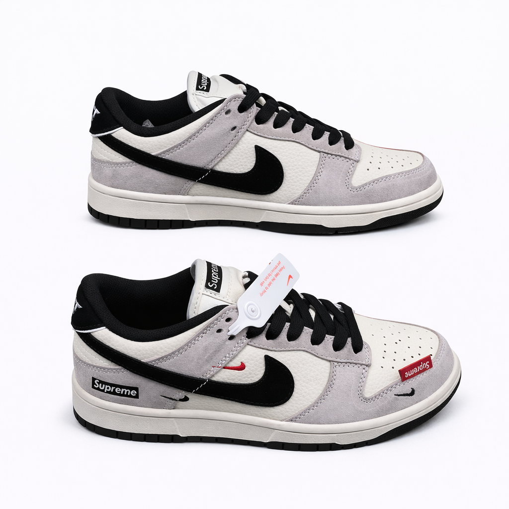 Nike Dunk Low "White / Grey / Black" - Image 2