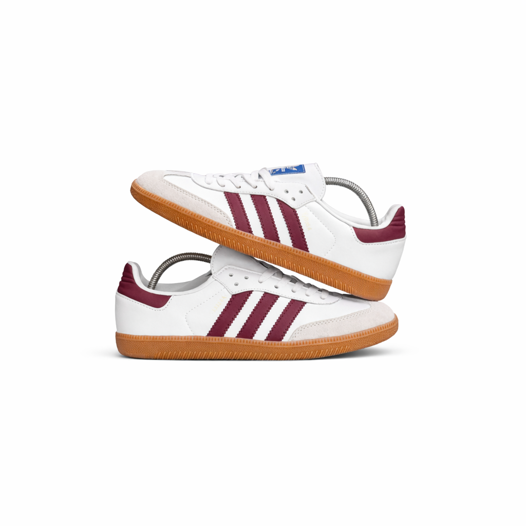 Adidas Samba Original “White / Burgundy” - Image 2