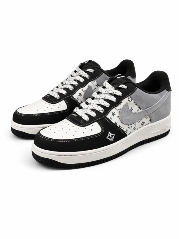 Nike Air Force 1 Low “Black / White / Grey Monogram”