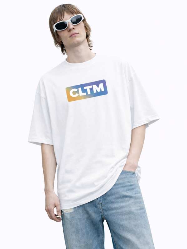 CLTM GRADIENT LOGO TEE “WHITE”